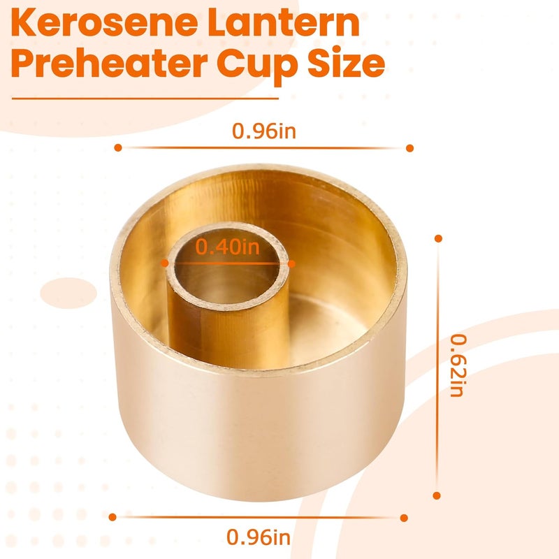 LVACODV Kerosene Lantern Preheater Cup for Coleman Lanterns - Brass Lantern Accessory, Fits Coleman Lantern Parts (Part Number 2015101) - Image 2